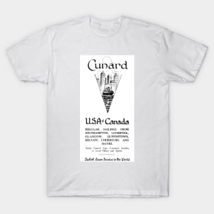 Cunard - Ocean Liners - 1929 Vintage Advert T-Shirt